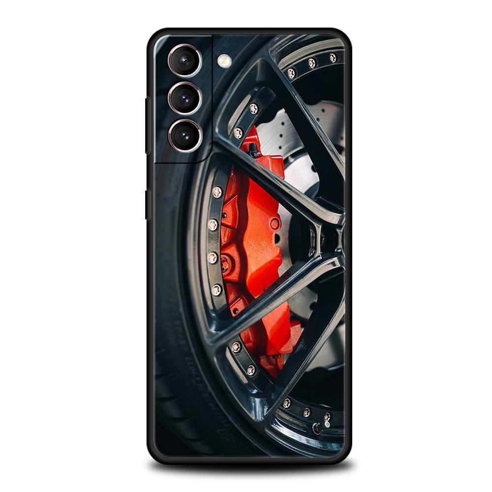 Sports Car Wheel Tire Speed Phone Case For Samsung Galaxy S24 S23 S22 S20 S21 FE Ultra S24 S23 S10 S10E S9 S8 Plus 5G Cover Bags