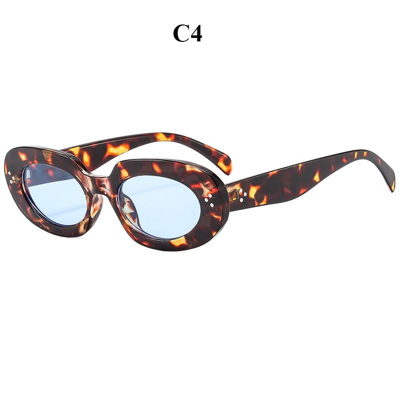 

Женские очки, солнцезащитные очки в овальной оправе с рисунком «рисовый ноготь».