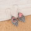 Pierre Gemme Rhodonite Noire Bijoux Argent Sterling 925 Boucles d'Oreilles Cadeau Anniversaire EE-85-27
