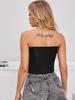 Straplez Tank Top Düz Renk CropTops Kadın Yaz Camiş Rahat Kaşkorse Moda Tüp Kadın Kolsuz Kırpılmış Y2K Giysileri