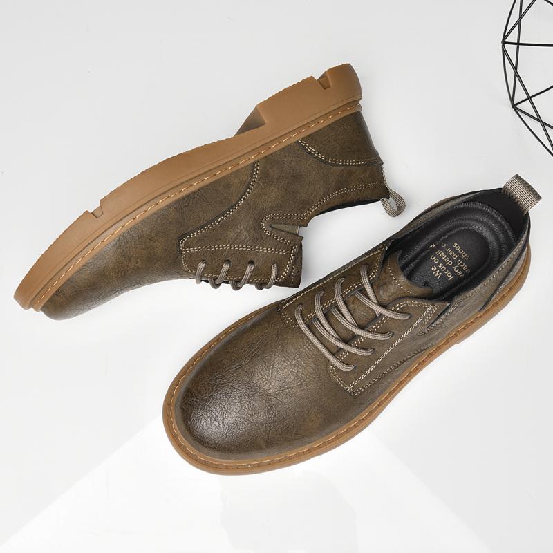 Fashion Genuine Leather Mens Shoes Italian Brand Handmade Casual Sneakers Lace Up Outdoor Oxford Shoes Business Man Wedding Dress Shoes