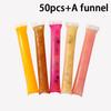 100pcs DIY Ice Popsicle Bag Cream Maker Disposable Molds For Ice Lollies Freezer Bag Kitchen Summer Essential