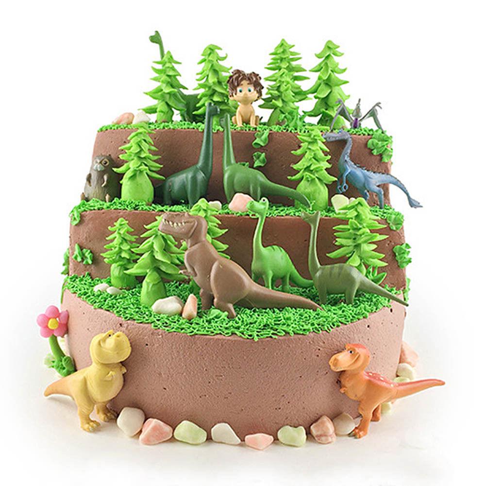 OrgMemory – 27 Mini Dinosaures Et Arbres Pour Gâteau Ou Miniature – Figurines Déco – Cadeau Enfant, Anniversaire