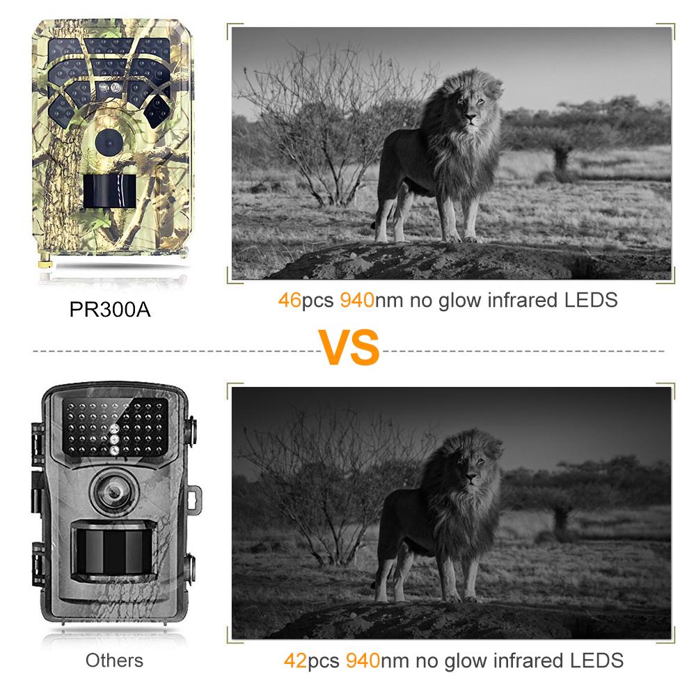 5MP 480P Wildkamera mit Bewegungserkennung, Jagdkamera für den Außenbereich, Wildlife Scouting Kamera 46