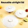 3pcs Silicone Lids Set with Double Handle Pot Lid Heat-Resistant Microwave Splatterproof Cover Reusable for Bowls Plates Pans