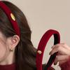 2023 Velvet Christmas Red Headband for Women - Elegant Autumn/Winter Hair Accessory