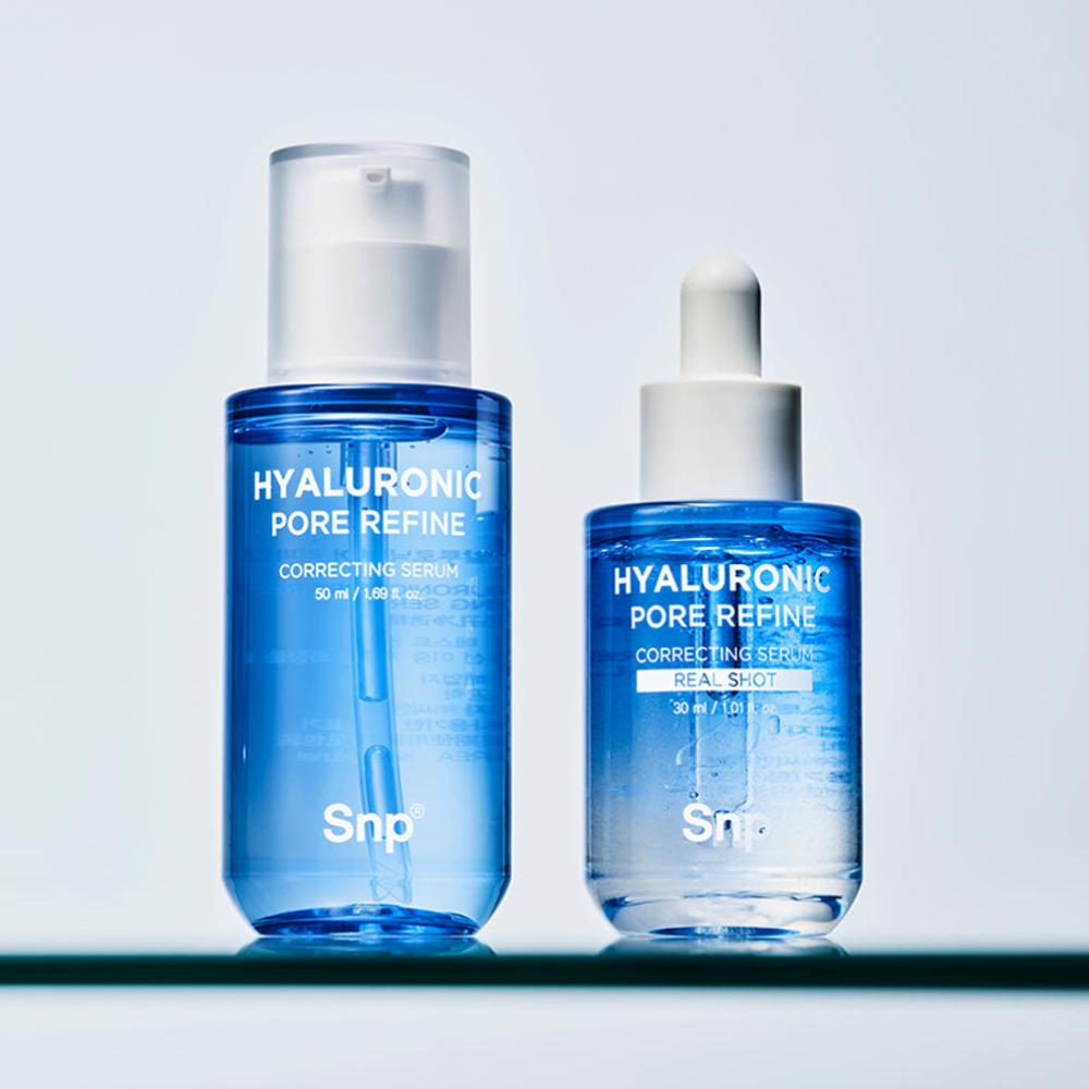 

SNP Hyaluronic Pore Refine Correcting Serum 50ml + Real Hyal Shot 30ml / Pore Killer 2-pc Set