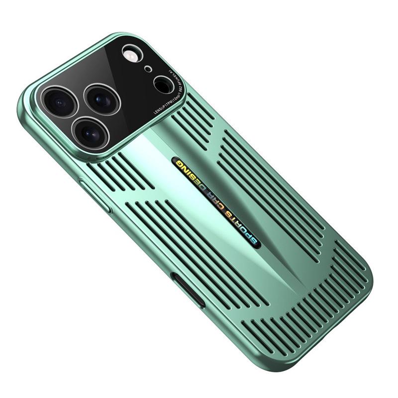 

Electroplated Blade Cooling iPhone 15 Case - Full Coverage, Drop Protection, Unisex, Model 17 iPhone 14 Plus зелений