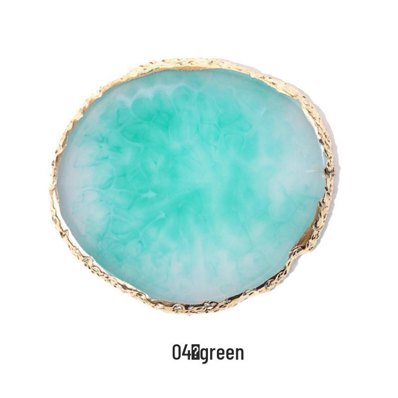 Crystal Agate Gold-Trimmed Nail Art Palette