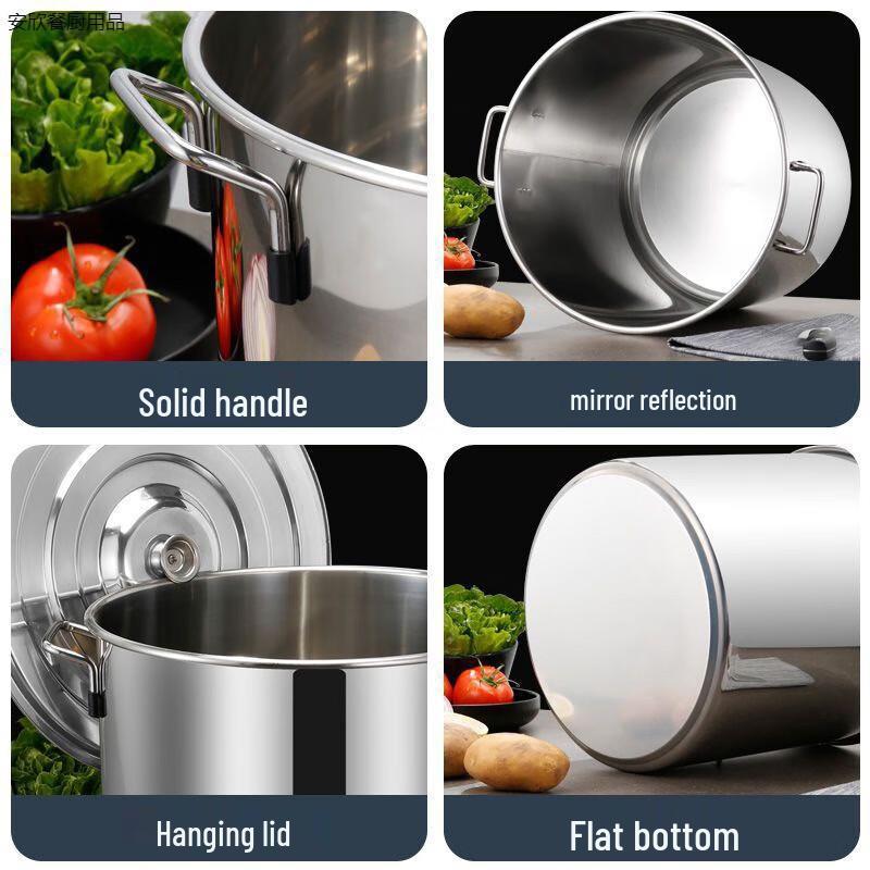 Chang Baosen 40L 304 Edelstahl Runder Suppentopf