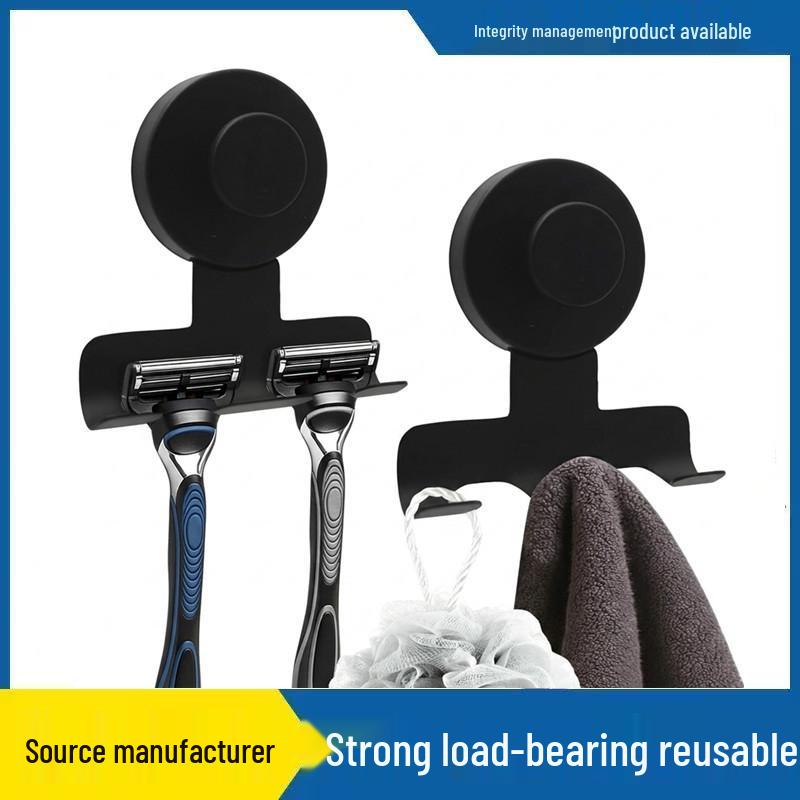 Detachable Stainless Steel Razor Holder with Reusable Suction Cup Hook for Shower