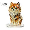 Modern Retro Interior Styling Geometric Faux Crystal Animal Sculpture, Sparkling Acrylic Cat/Owl/Eagle/Dog Statue, Exquisite Sculpture Gifts