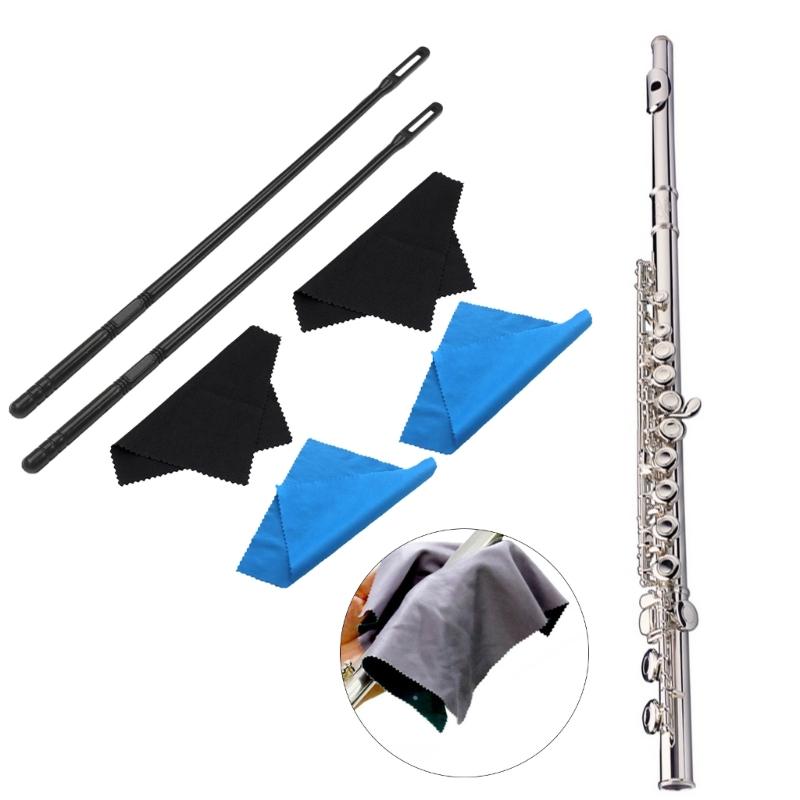 Flute Cleaning Rod and Cloth Set, Flute Cleaning Kits, Flute Cleaning Rod and Flute Cleaning Cloth, Flute Cleaning Swabs