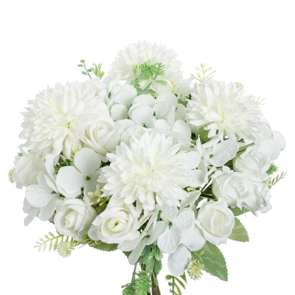 Wedding Wreath Artificial Rose Flower Chrysanthemum Silk Hydrangea Simulated Flowers Home Decor