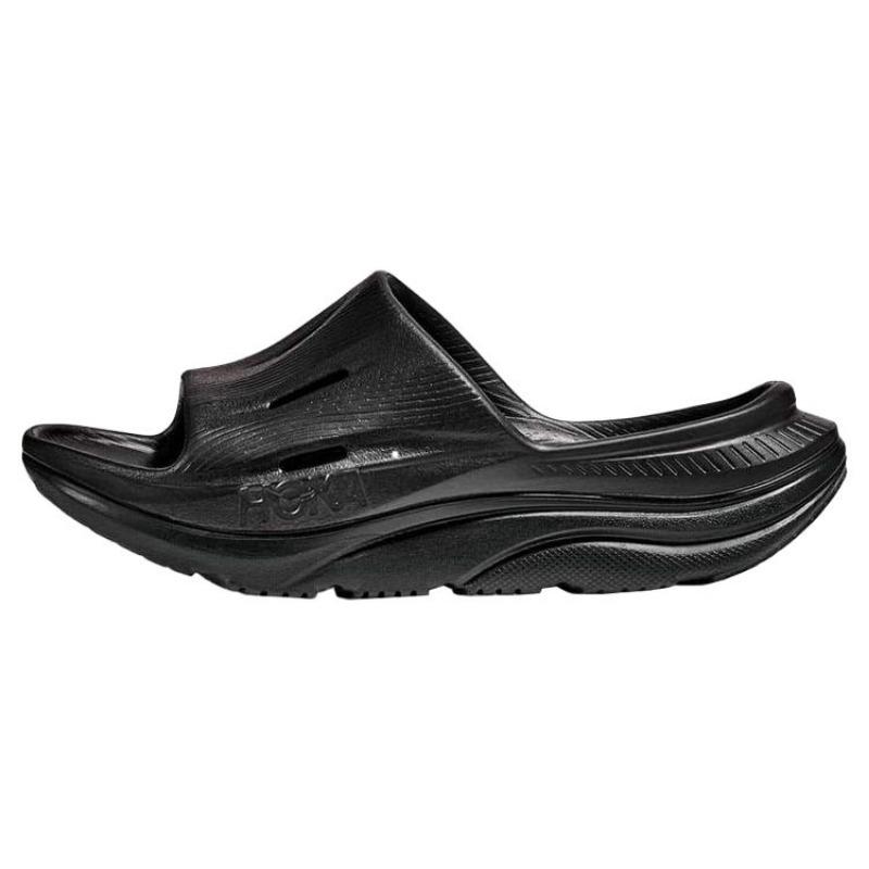 Hoka One One Ora Recovery Slide 3 Unisex Hollow Out EVA Slide Slippers Black 1135061-BBLC EU 40