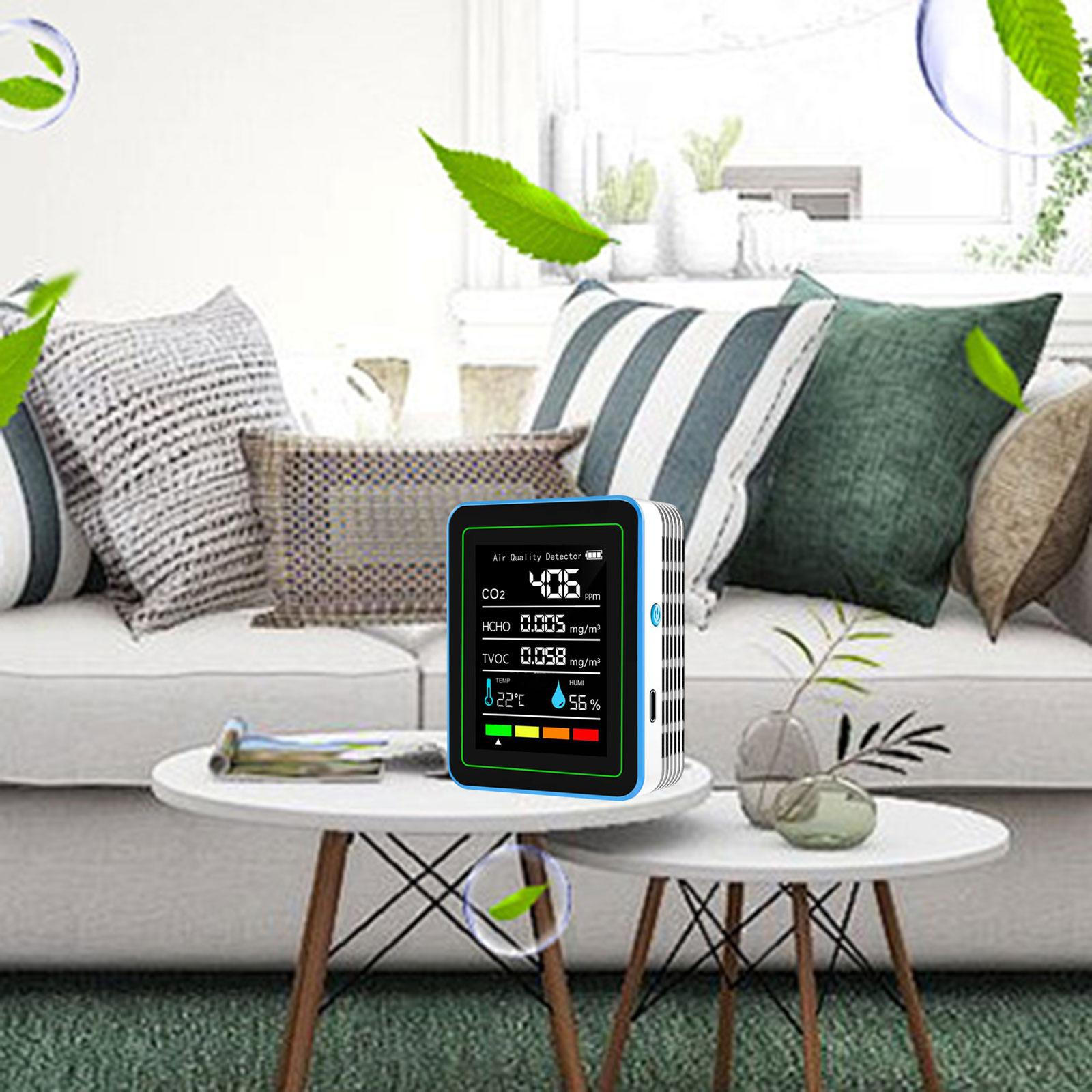 

Измеритель качества воздуха Тестер температуры и влажности для сада двора теплицы белый