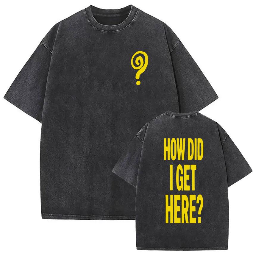 

Retro Washed Louis Tomlinson How Did I Get Here Tour Print T Shirts Men Women Casual Fashion Cotton Oversized Tshirt S