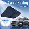 For Skoda Kodiaq 2024 2025 MK2 Foldable Car Sun Visor Front Windshield Sunshade Heat Insulation Summer Colling Auto Accessories