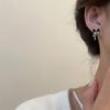 Sparkling Star Bow Zircon Studs: Elegant No-Pierce Cuff Earrings for Women