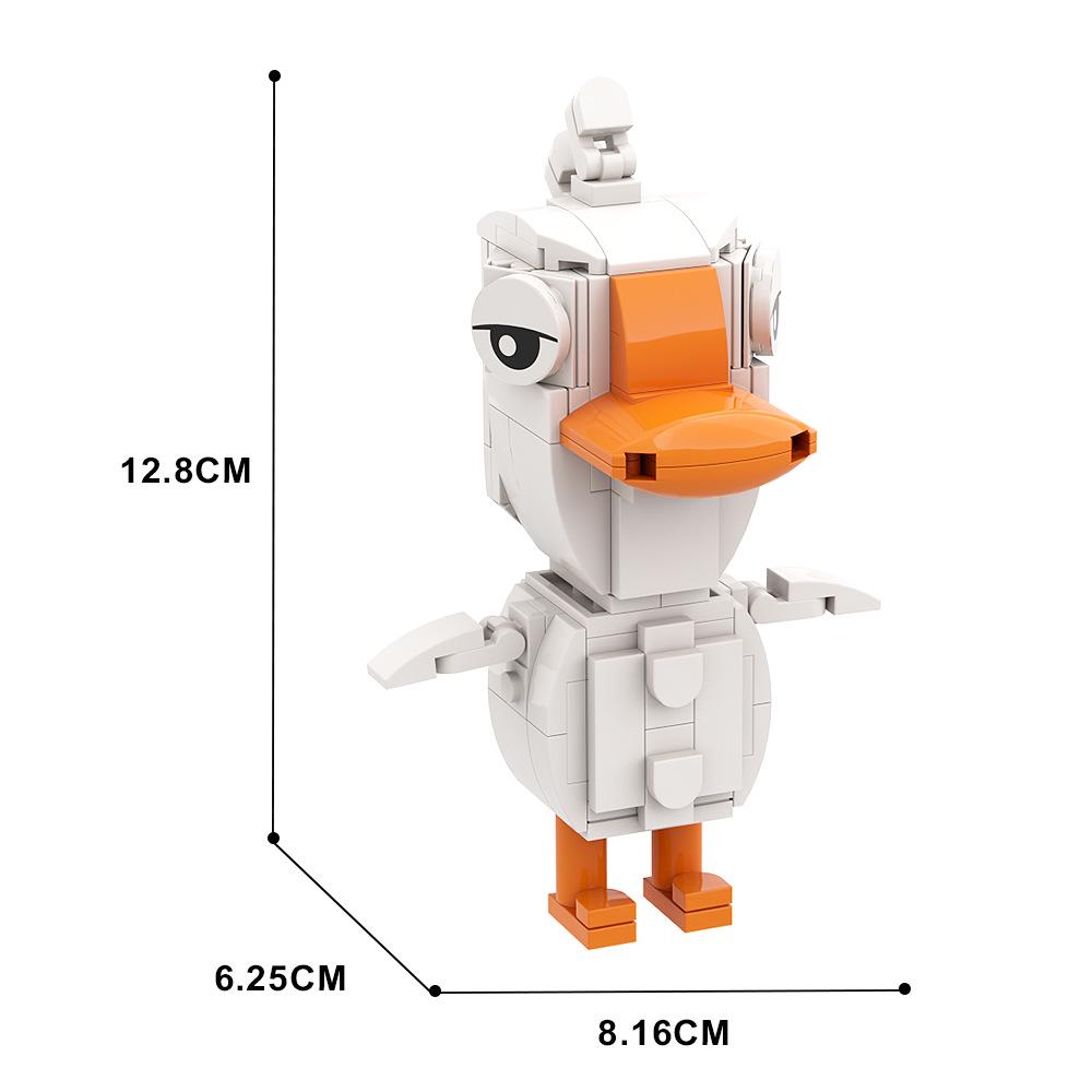 Конструктор MOC Гусь Гусь Утка - Синий, Белый, Красный - Совместим с Lego Мелкие Детали
