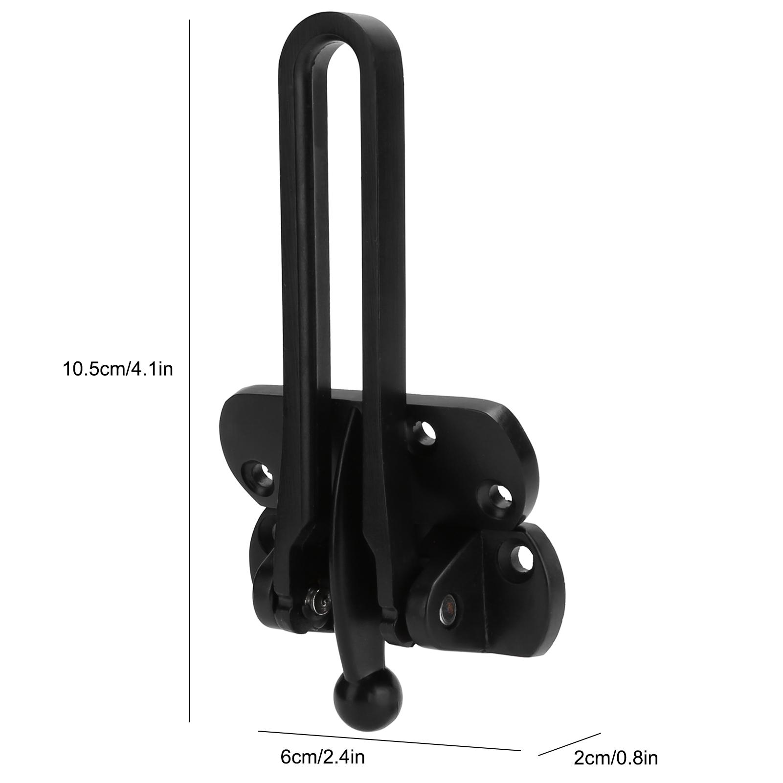 2Set Aluminum Alloy Antitheft Door Buckle   Chain Atype   Anti Lock  (black )