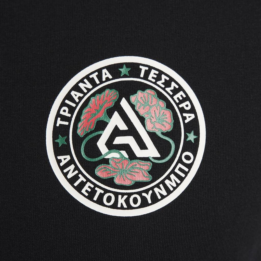 Nike T Shirts Men's Black Crew Neck Moderate Straight Fit (Unisex) T-Shirts FJ2317 010