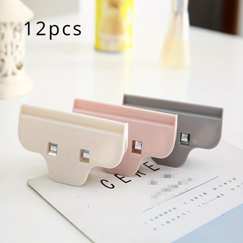 

12PCS Chip Bag Clips, Portable Storage Food Snack Sealing Bag Clips,Plastic Tools For Bread Bags, Snack Bags And Food Bags