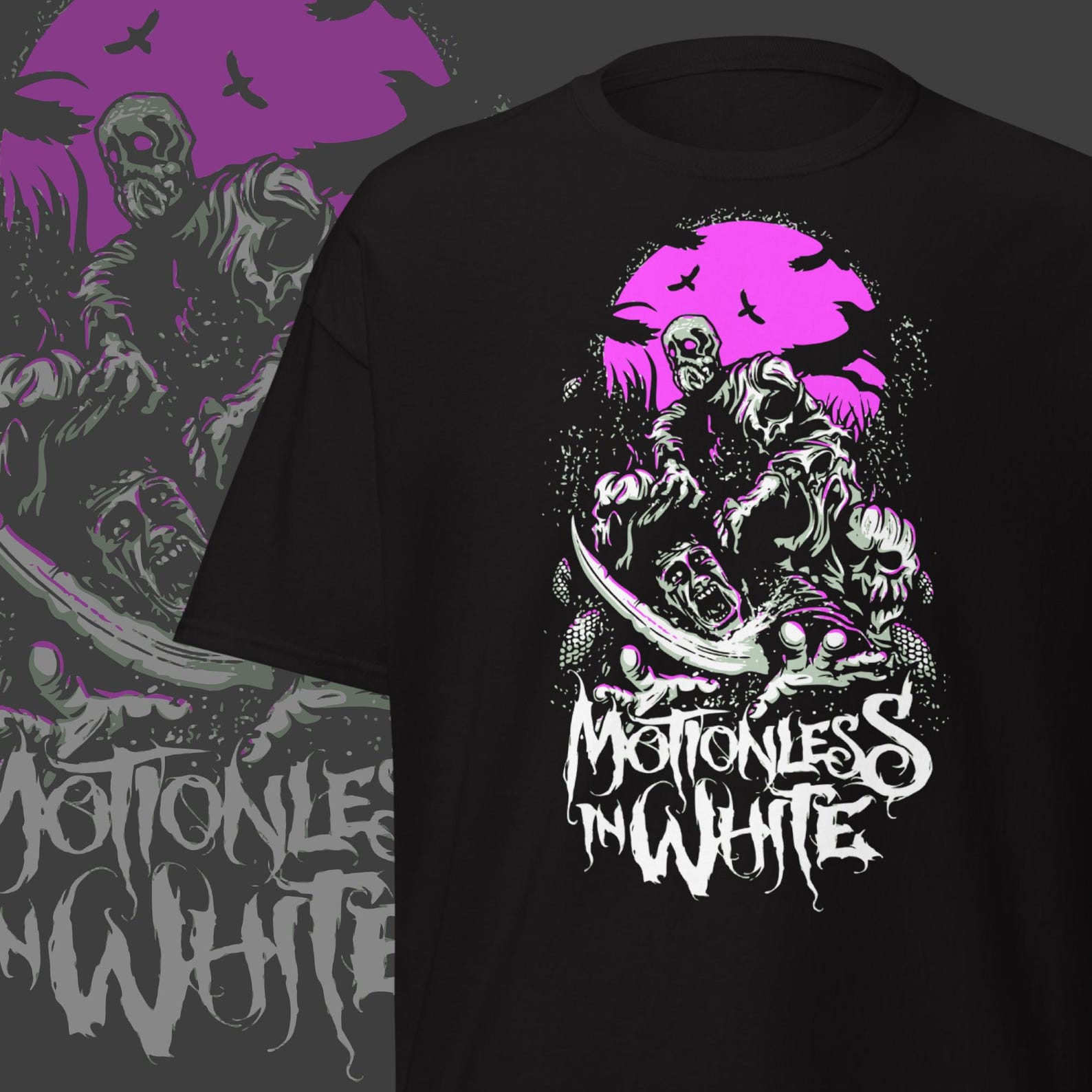 Motionless in White T-Shirt Metalcore Band Merch Gothic Emo Clothing 4XL