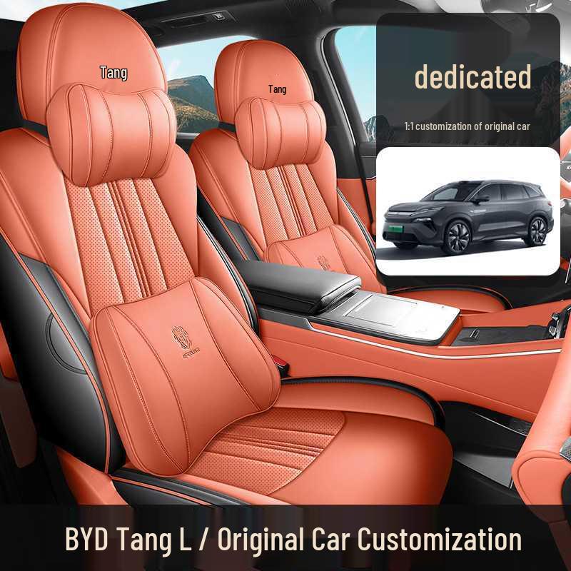 BYD Tang L Full Coverage DMI/EV Seat Covers - Breathable Perforated Cushions for All Seasons