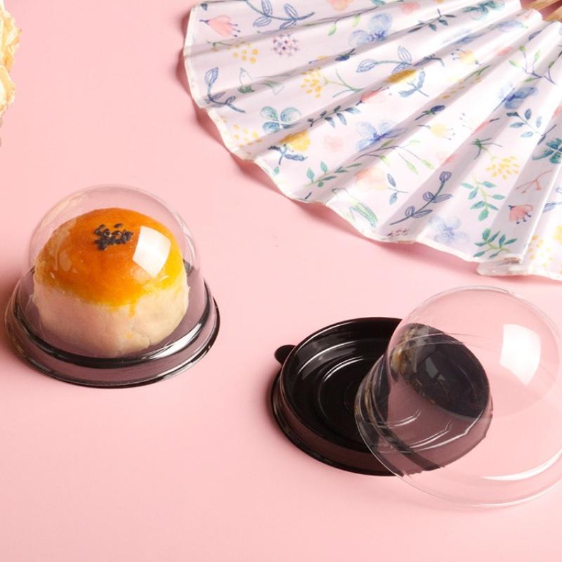 

50 шт. Мини-прозрачная коробка для торта, прозрачный купол для кексов, упаковка для кондитерских изделий, подарки, сумки для свадебных принадлежностей 10x10x10cm