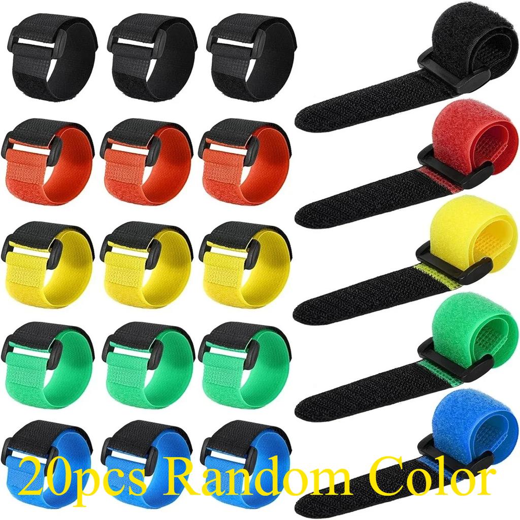 10/20PCs Fishing Rod Tie Strap - Hook & Loop Suspender Fastener for Outdoor Fishing Tools 7.87IN