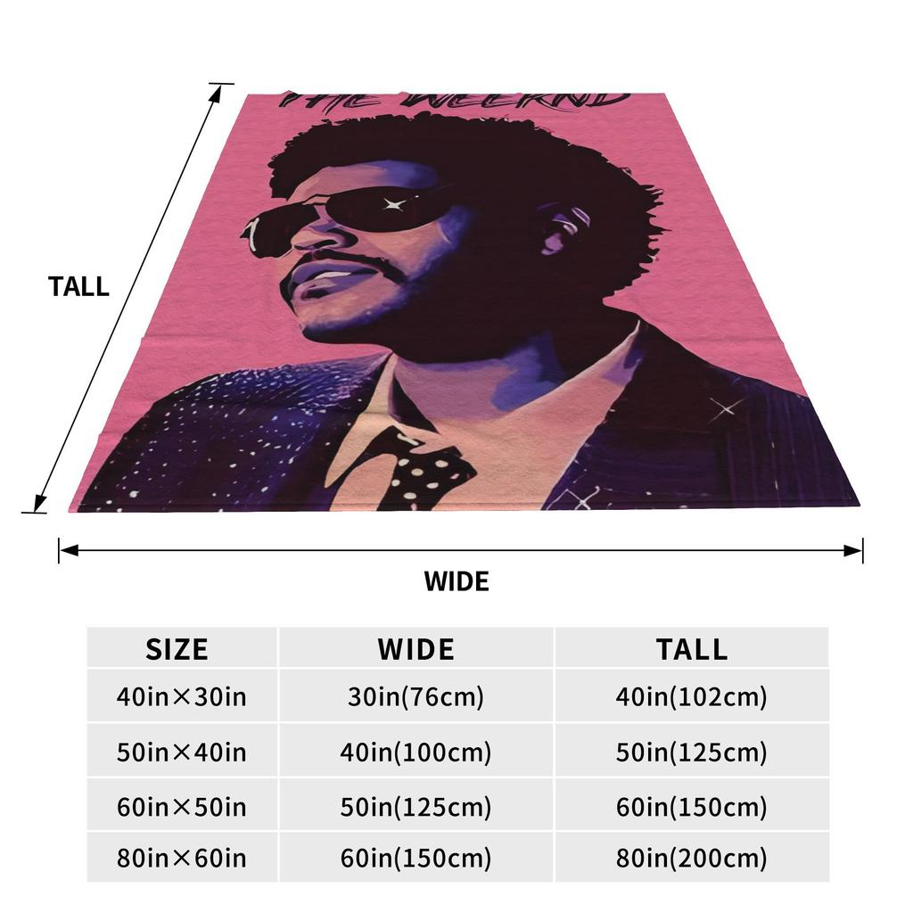 The Weeknds Rapper Singer Warm Blanket  Travel Office Plush Throw Blanket Aesthetic Couch Chair Flannel Bedspread Sofa Bed Cover