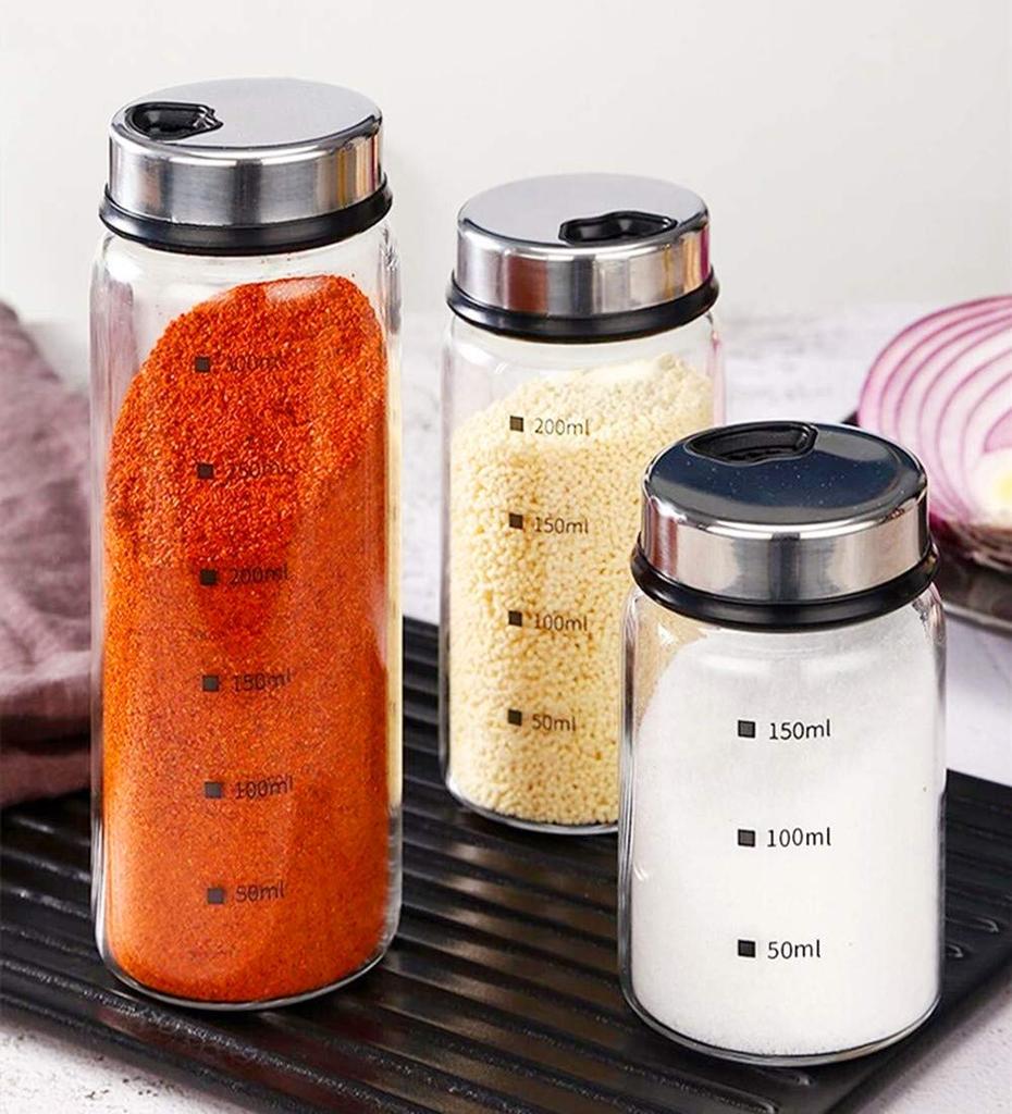 Seasoning Bottle Sugar Salt Container Seasoning Container Salt and Pepper Shaker 200ml