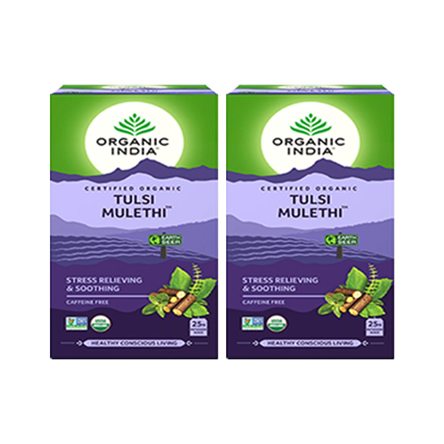 

Organic India Tulsi Mulethi Tea, 25 Infusion Bags (Pack of 2)