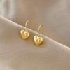 Simple Niche And Versatile Three-Dimensional Love Earrings, Women'S Tide Design, Advanced Ear Hooks, Cold Wind Stud Earrings, Earrings.