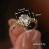 Niche Luxury Design Ring, High-End Fashion Imitation Moonstone Ring, Temperament Cat'S Eye Ring