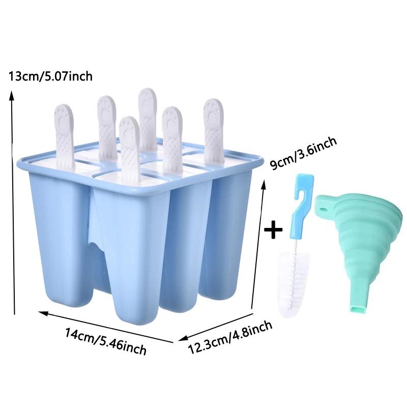 Popsicle Molds Silicone 4/6/10 Cavity Popsicle Trays Freezer Homemade Ice Cream Molds BPA Free Ice Pop Easy Release Mold