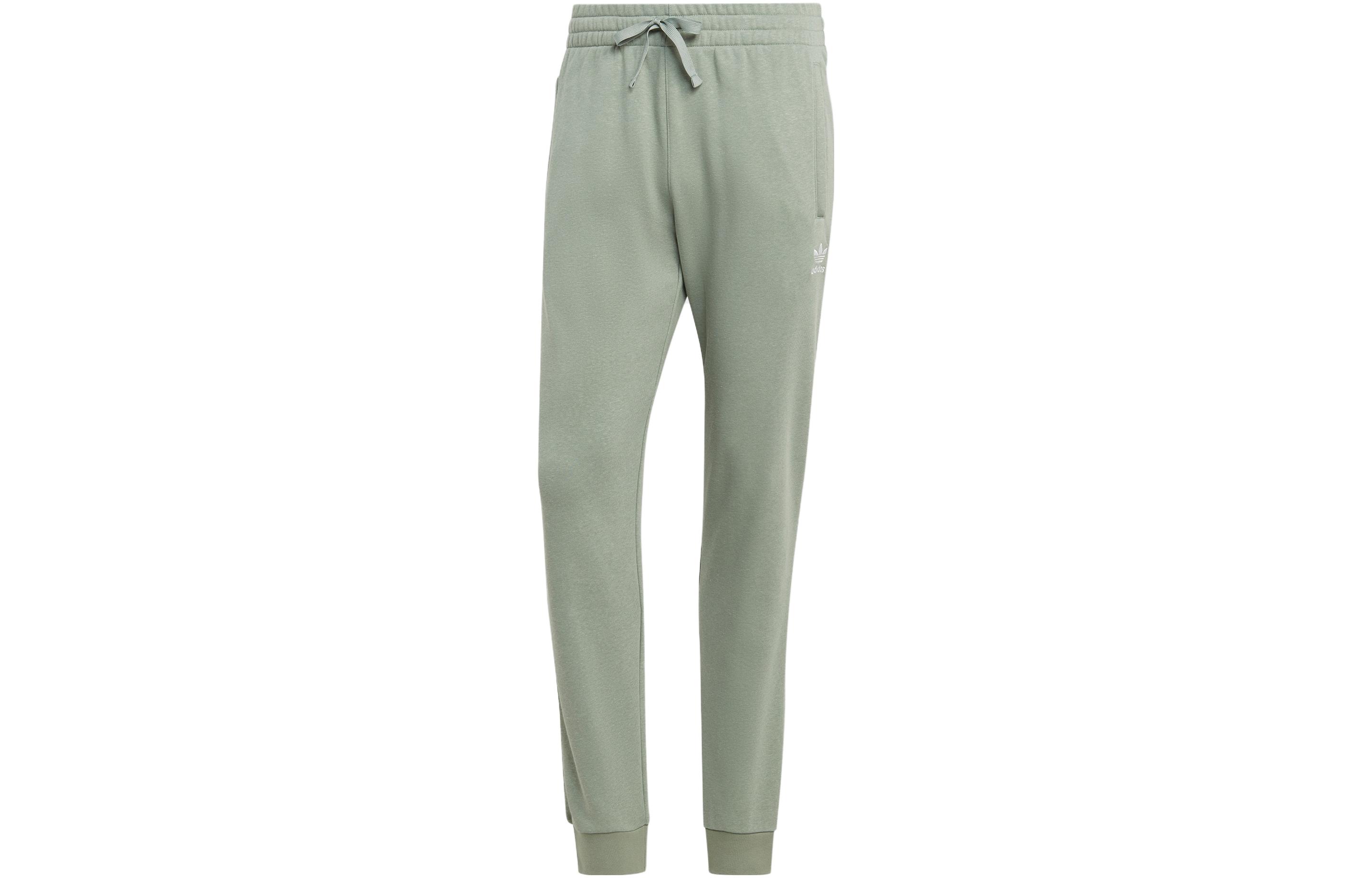 Adidas Originals ESSENTIALS Knitted Sweatpants Men s Dusty Green Moderate Cuffed Pants HR2968 XXL