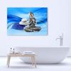 Canvas Print Buddha Stone Blue Background
