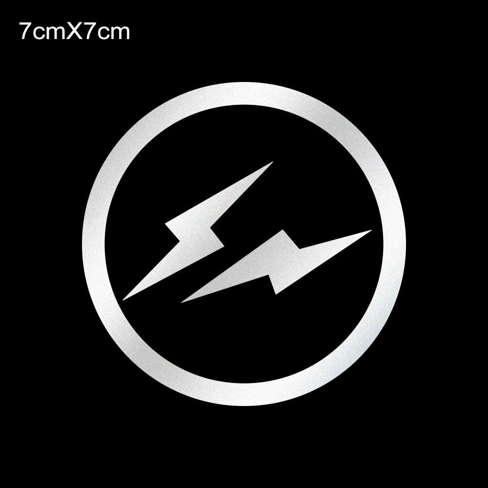 Motorcycle Sticker Waterproof Reflective Sticker Decorative Body Stickers Electric Motorcycle Modified Exterior Car Accessories 7x7cm silvery white