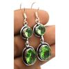 Peridot Gemstone Ethnic Handmade Drop Dengle Earring Jewelry  ER 091