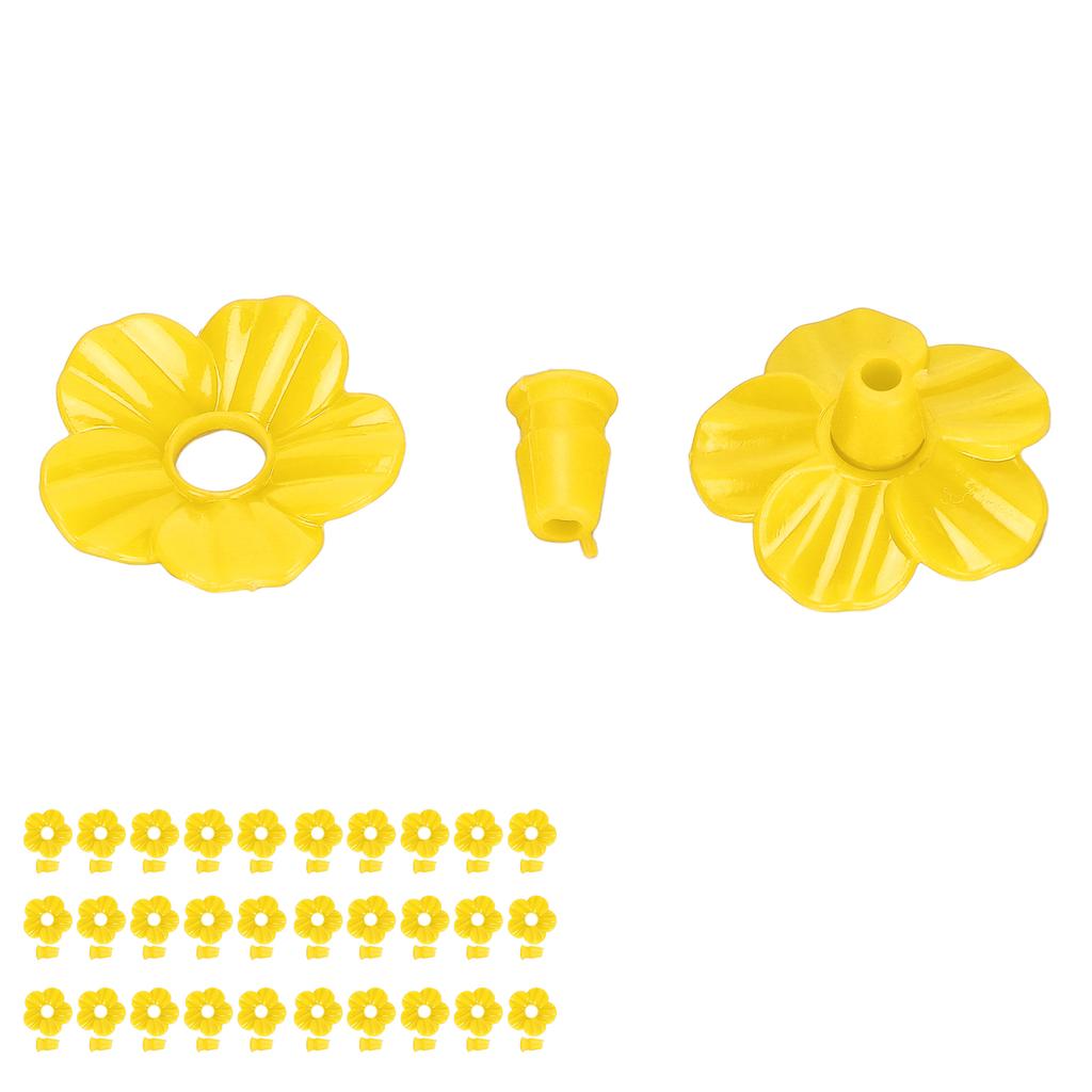 30 Sets Hummingbird Feeder Flowers Multicolor Unique Replaceable Hummingbird Bird Feeder Flower