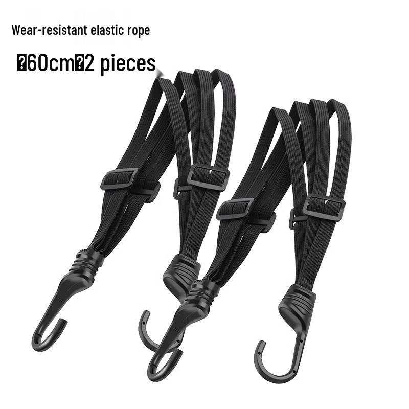 Motorcycle Elastic Bungee Cord Tie-Down Strap for Rear Seat, Helmet, and Luggage