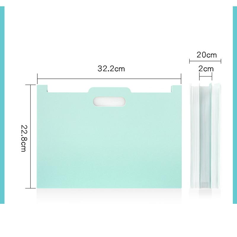 Masaüstü Dikey Klasör Eğik Ağız Organ Çantası Çok Katmanlı Geri Çekilebilir Organ Tarzı Saklama Çantası Öğrenci Sınav Kağıt Depolama