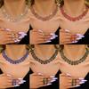 Luxury Necklace Earrings Set Choker Neck Chain Fashion Stud Earrings  Gift Giving