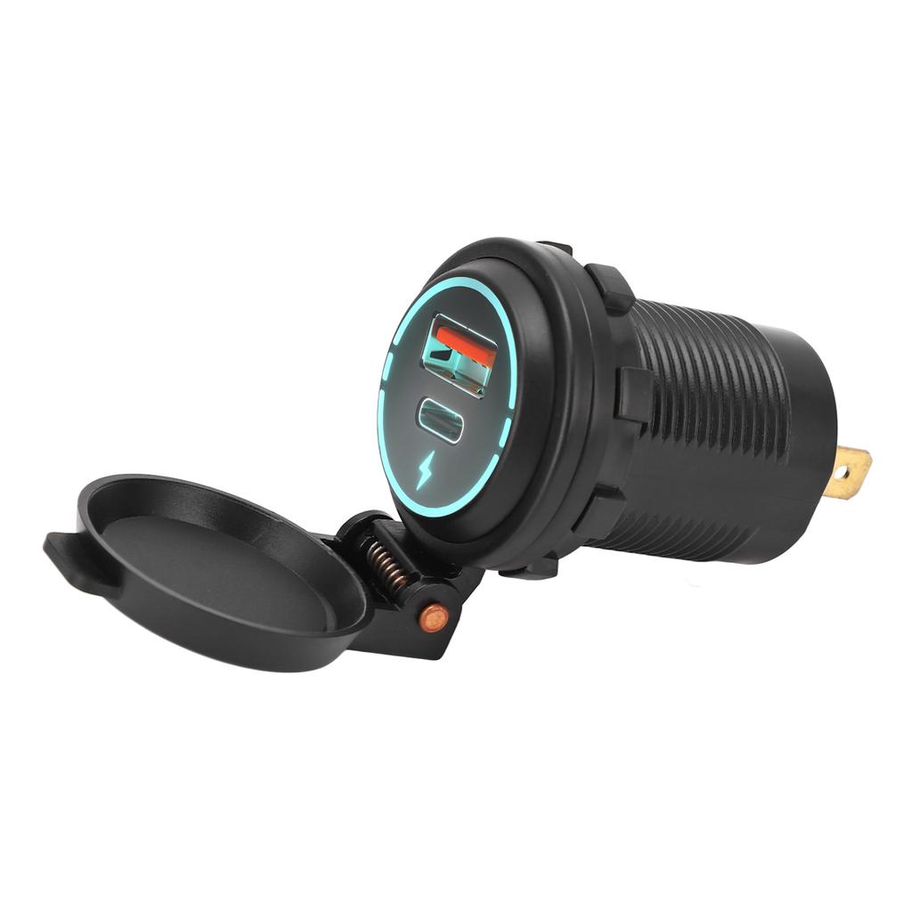 12V USB Charger Socket Fast Charging IP66 Waterproof PD Type C QC 3.0 Car Charger Adapter for