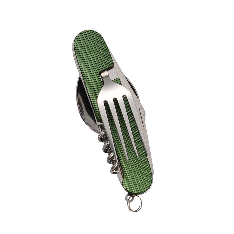 Multifunctional Foldable Detachable Tableware: Compact Travel & Outdoor Aluminum Handle Fruit Knife