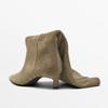 Fashion 2025 New Trend Natural Cow Suede Women Shoes Autumn Winter Slip-On Boots Burgundy High Chunky Heels Pointed Toe Knee High Boots