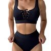 2026 Backless Solid Color Split Bikini - New Style Sexy Women's Swimsuit