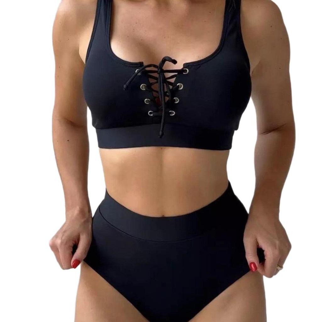 2026 Backless Solid Color Split Bikini - New Style Sexy Women's Swimsuit